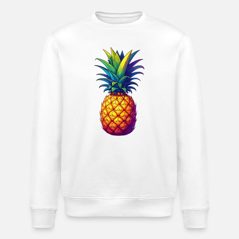Ananas - Stanley/Stella Unisex Bio-Sweatshirt ROLLER - Weiß