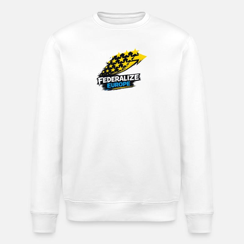 Drapeau de style eurofédéralisme - Sweat bio ROLLER Stanley/Stella Unisexe - blanc