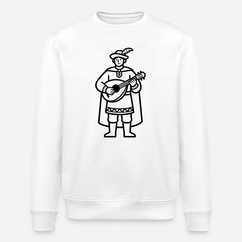 Barde médiéval - Sweat bio ROLLER Stanley/Stella Unisexe - blanc