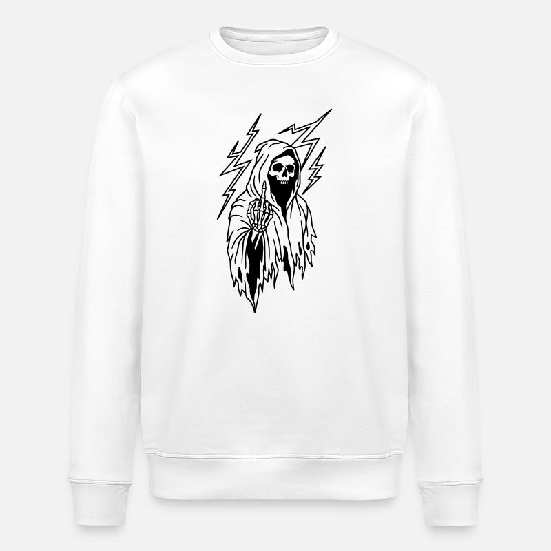 doigt d’honneur - Sweat bio ROLLER Stanley/Stella Unisexe - blanc