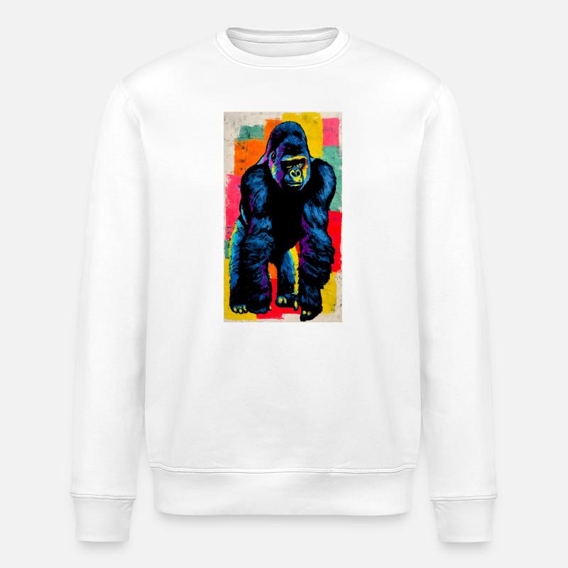 gorille - Sweat bio ROLLER Stanley/Stella Unisexe - blanc