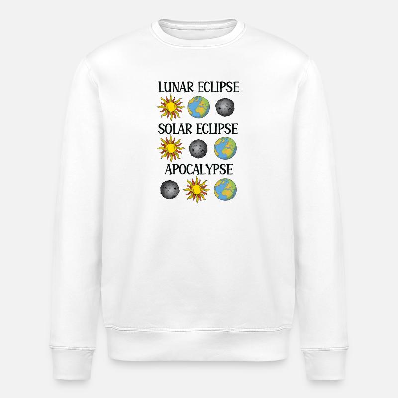 Éclipse lunaire Éclipse solaire Apocalypse - Sweat bio ROLLER Stanley/Stella Unisexe - blanc