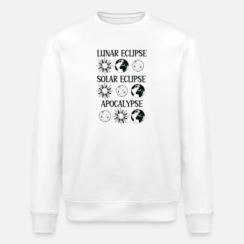 Lunar Eclipse Solar Eclipse Apocalypse - Stanley/Stella ROLLER Unisex Organic Sweatshirt - white