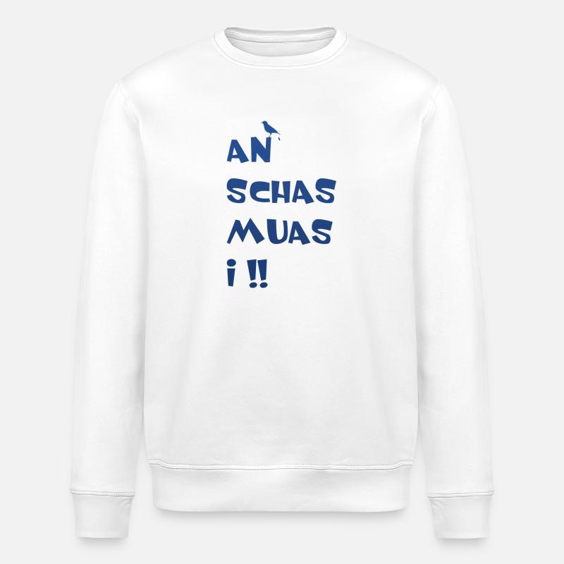An Schas muas i - Stanley/Stella Unisex Bio-Sweatshirt ROLLER - Weiß