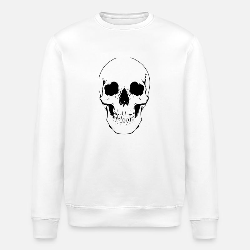 Schädel - Stanley/Stella Unisex Bio-Sweatshirt ROLLER - Weiß