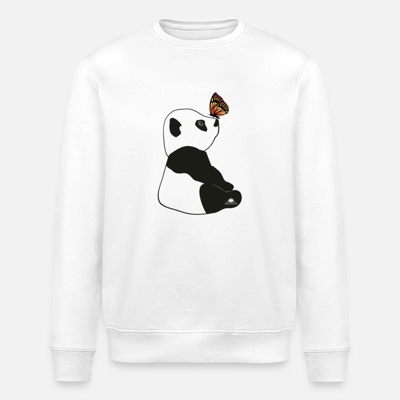 Papillon panda - Sweat bio ROLLER Stanley/Stella Unisexe - blanc