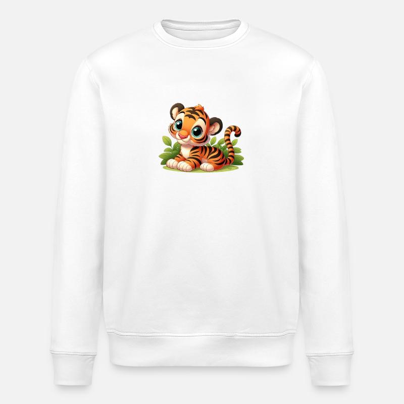 Tiger 1 - Stanley/Stella ROLLER Unisex Organic Sweatshirt - white