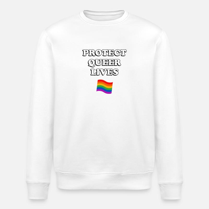 Queeres Leben schützen - Stanley/Stella Unisex Bio-Sweatshirt ROLLER - Weiß