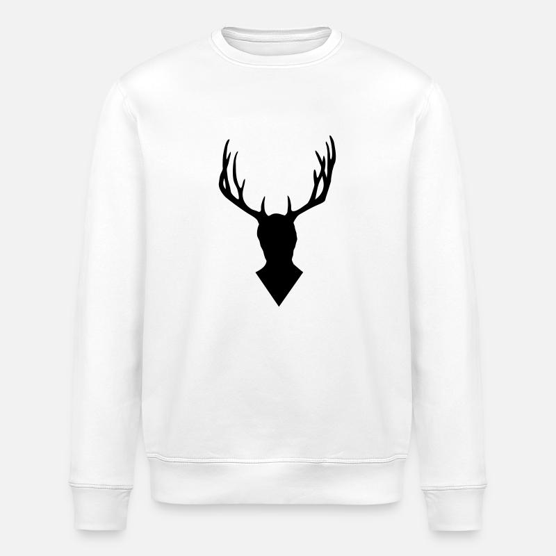 Hannibal - Deer head - Sweat bio ROLLER Stanley/Stella Unisexe - blanc