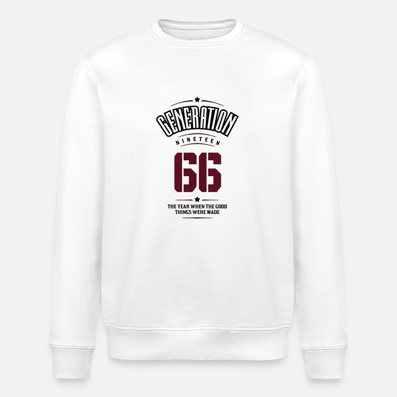 Generation 1966 - Stanley/Stella Unisex Bio-Sweatshirt ROLLER - Weiß