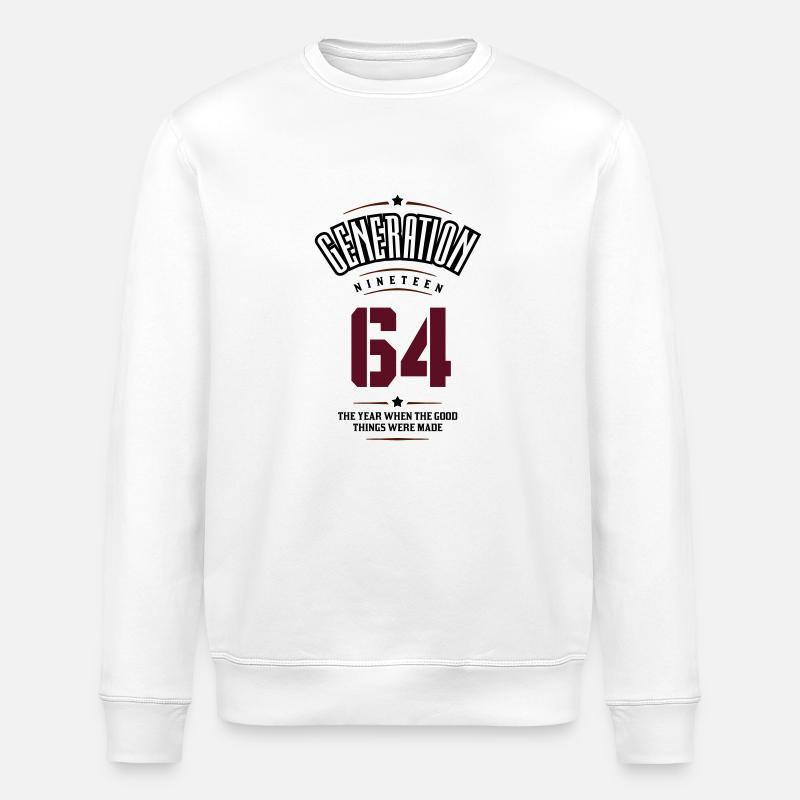 Generation 1964 - Stanley/Stella Unisex Bio-Sweatshirt ROLLER - Weiß