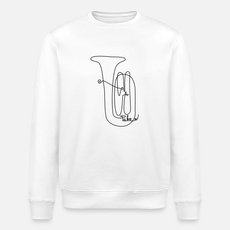 one line tuba - Stanley/Stella Unisex Bio-Sweatshirt ROLLER - Weiß