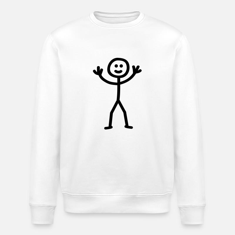 stick_figure - Sweat bio ROLLER Stanley/Stella Unisexe - blanc