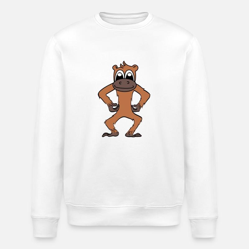 affe - Stanley/Stella Unisex Bio-Sweatshirt ROLLER - Weiß