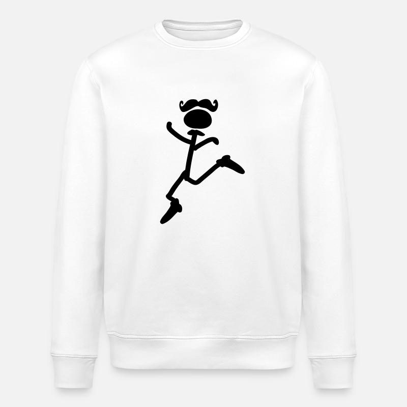 Lustige Haar Junge Tänzer - Stanley/Stella Unisex Bio-Sweatshirt ROLLER - Weiß