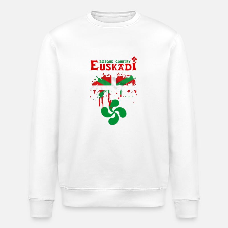 euskadi pays basque 09 - Sweat bio ROLLER Stanley/Stella Unisexe - blanc