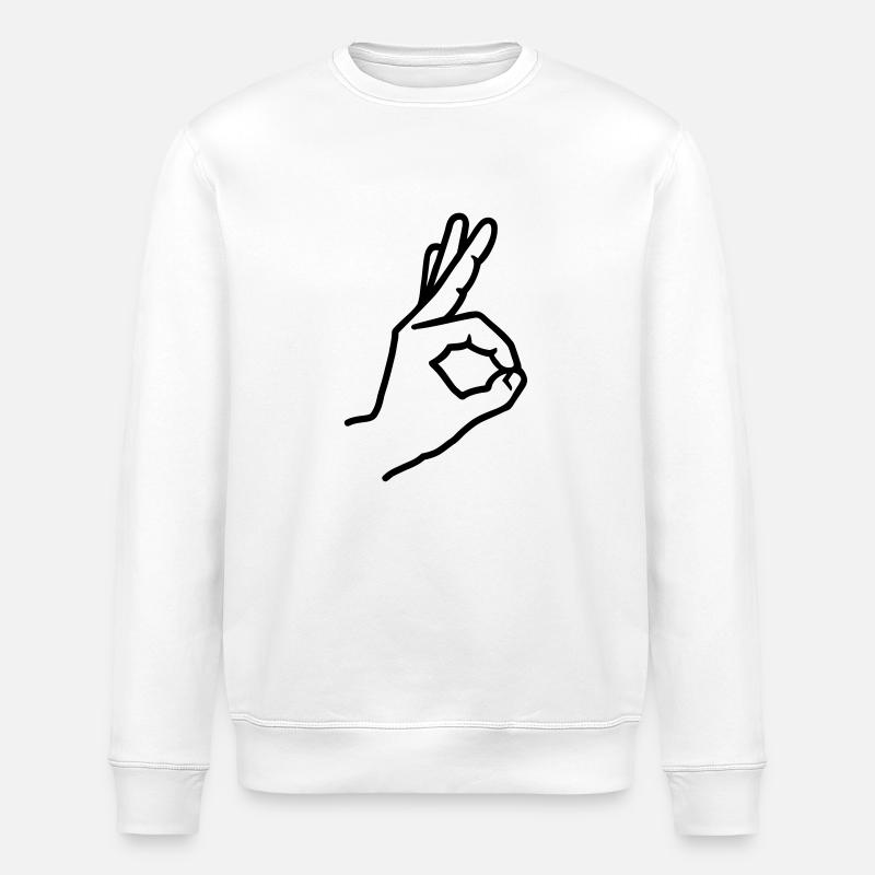 Doigt - Sweat bio ROLLER Stanley/Stella Unisexe - blanc