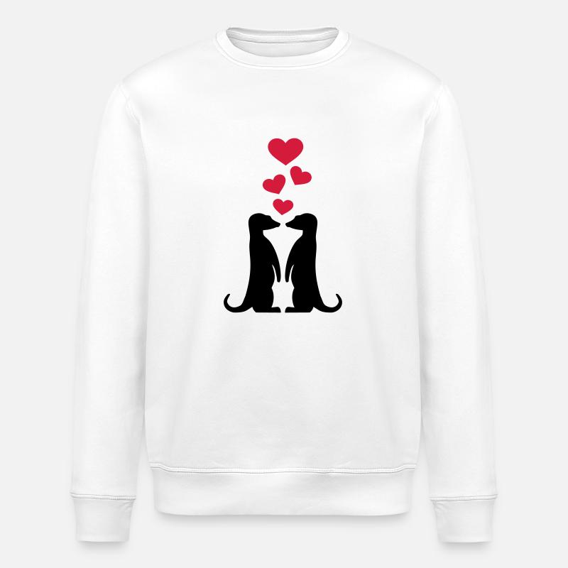 Erdmännchen - Stanley/Stella Unisex Bio-Sweatshirt ROLLER - Weiß