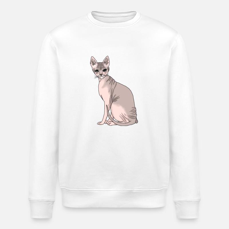 Sphynx - Stanley/Stella Unisex Bio-Sweatshirt ROLLER - Weiß