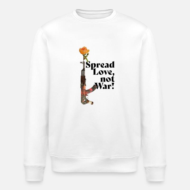 SpreadLovenotWar - Stanley/Stella Unisex Bio-Sweatshirt ROLLER - Weiß