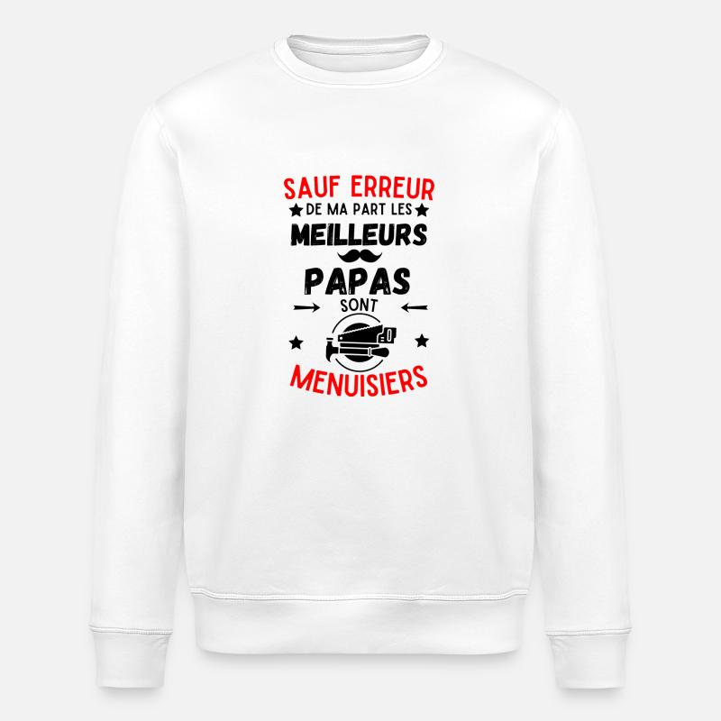 PAPA MENUISIER - Sweat bio ROLLER Stanley/Stella Unisexe - blanc