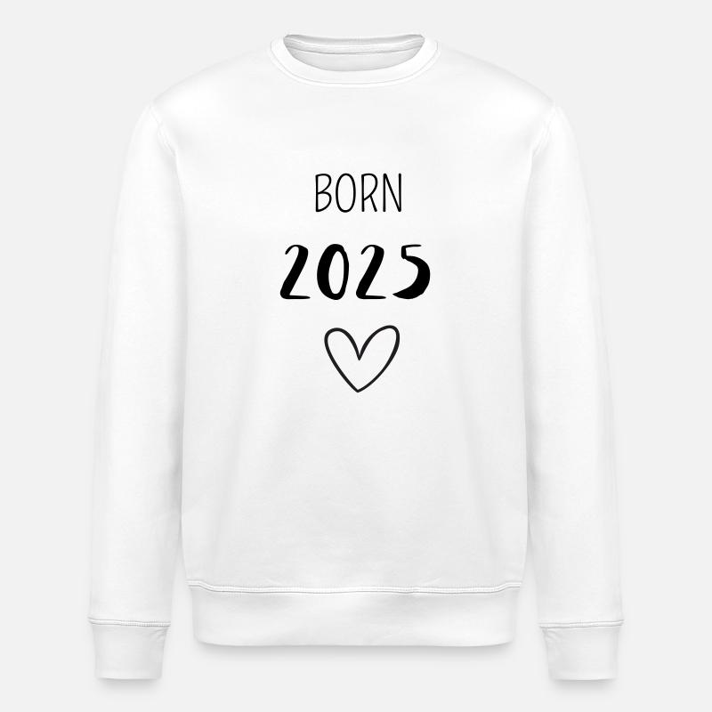 BORN 2025 - Stanley/Stella Unisex Bio-Sweatshirt ROLLER - Weiß