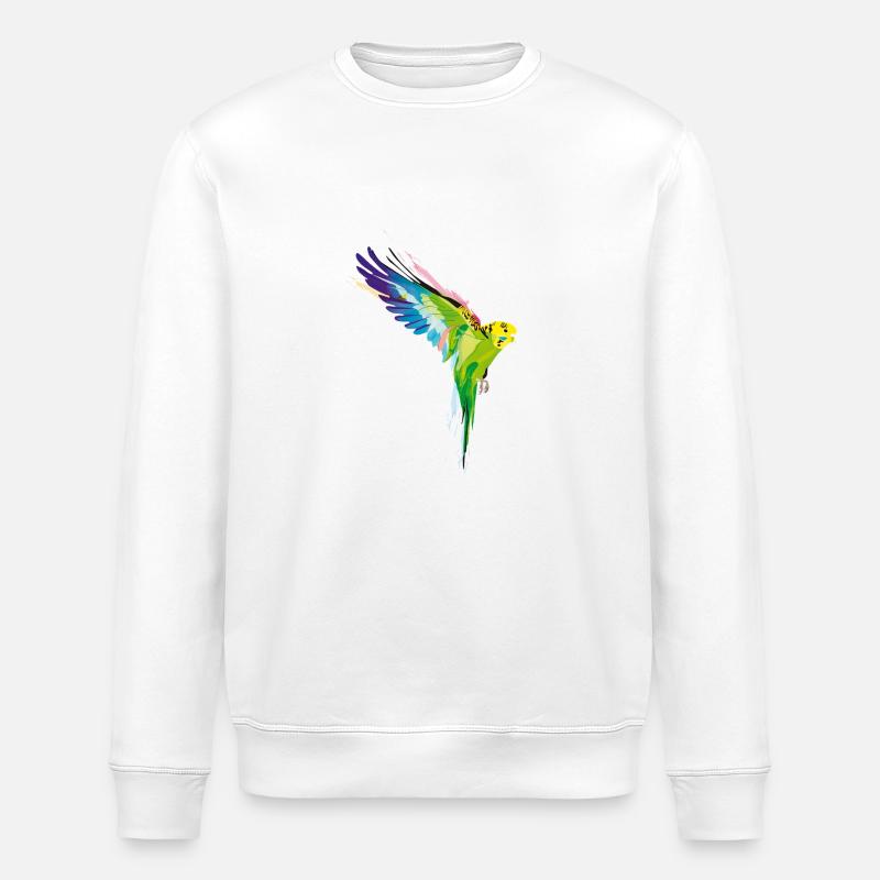 Perruche ondulée - Sweat bio ROLLER Stanley/Stella Unisexe - blanc