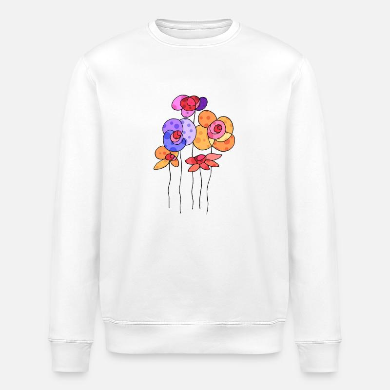 Blumen - Stanley/Stella Unisex Bio-Sweatshirt ROLLER - Weiß