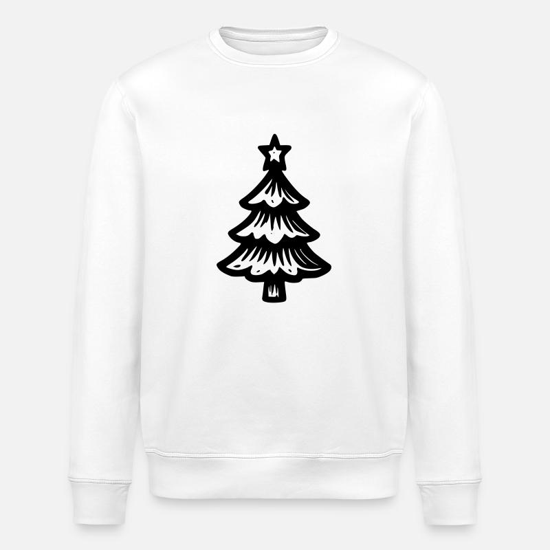 Weihnachtsbaum - Stanley/Stella Unisex Bio-Sweatshirt ROLLER - Weiß