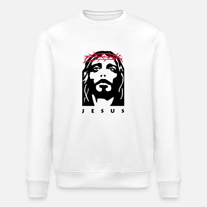 jesus - Stanley/Stella Unisex Bio-Sweatshirt ROLLER - Weiß