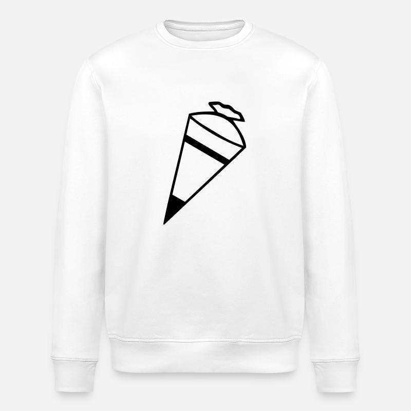Sugar cone - school cone - Stanley/Stella ROLLER Unisex Organic Sweatshirt - white