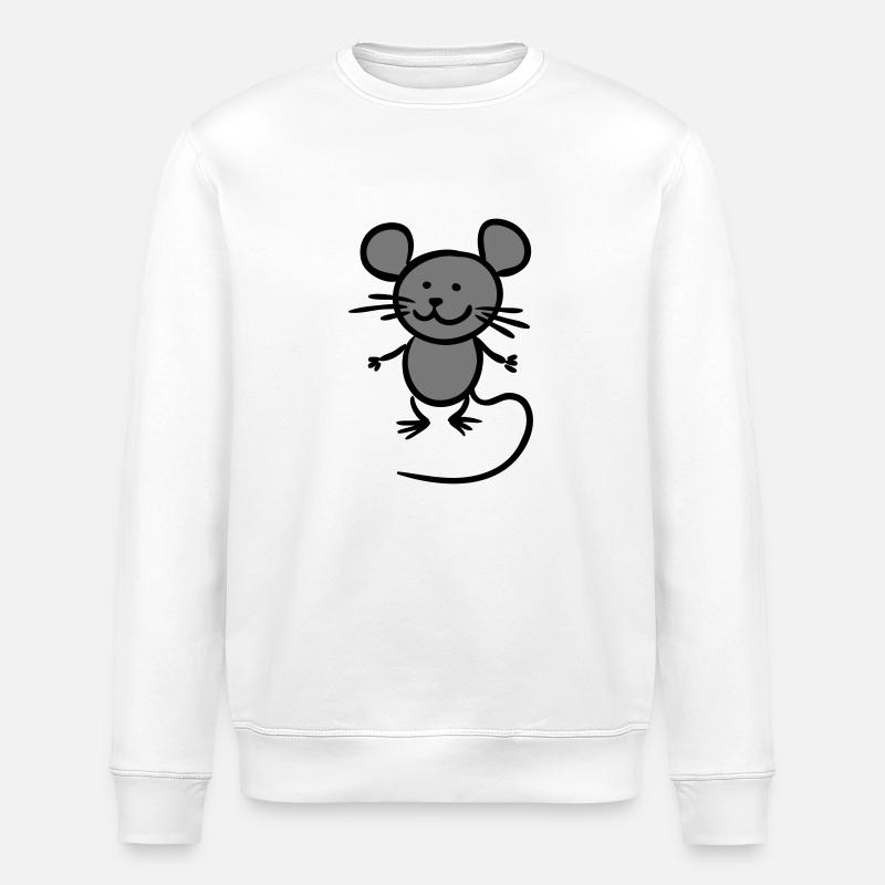 mouse - Stanley/Stella ROLLER Unisex Organic Sweatshirt - white
