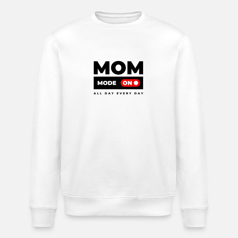 Mom Mode On - Stanley/Stella Unisex Bio-Sweatshirt ROLLER - Weiß