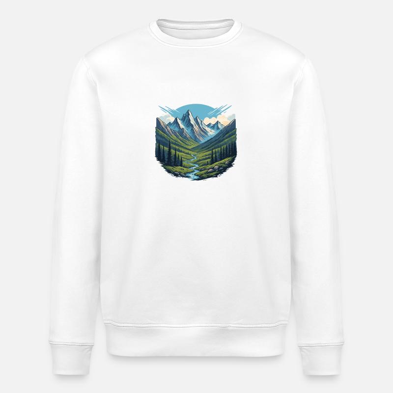 Urlaub im Tal - Stanley/Stella Unisex Bio-Sweatshirt ROLLER - Weiß