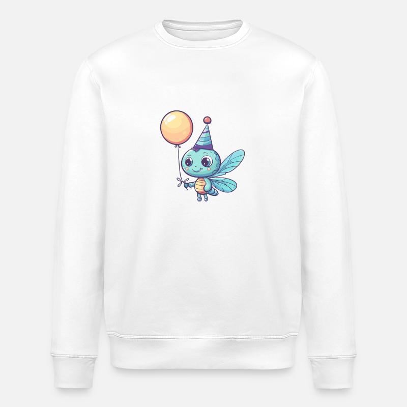 Libellule Anniversaire Bébé - Sweat bio ROLLER Stanley/Stella Unisexe - blanc