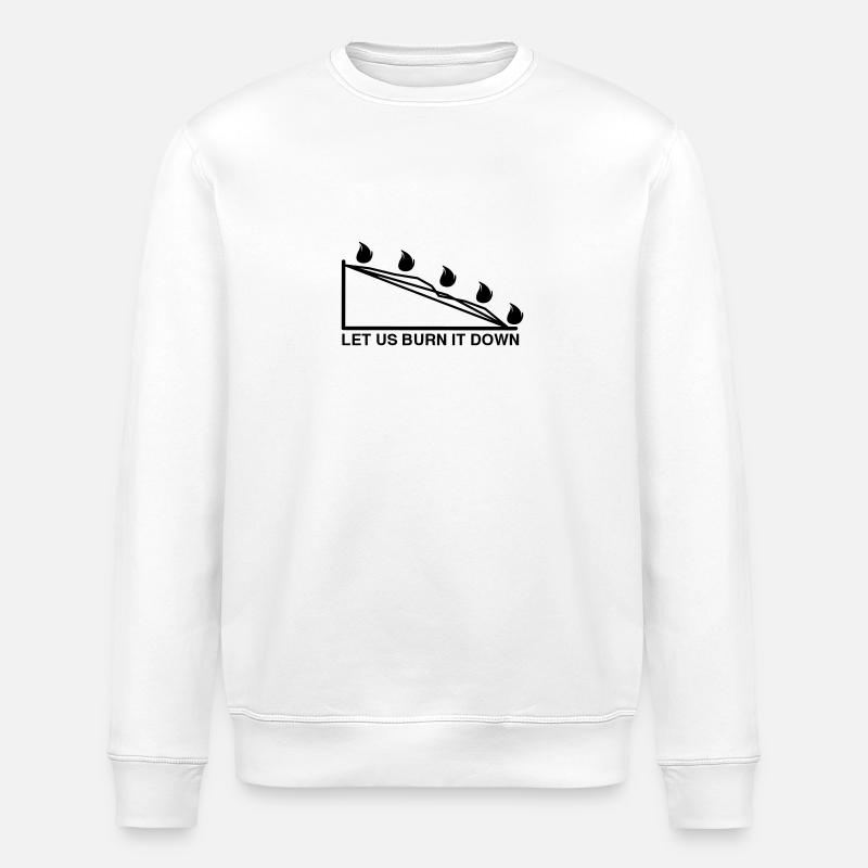 Brûlez TABLEAU - Sweat bio ROLLER Stanley/Stella Unisexe - blanc