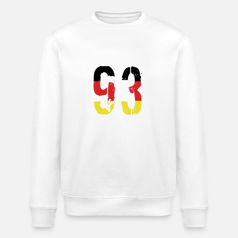 93 Number Germany Jersey - Stanley/Stella ROLLER Unisex Organic Sweatshirt - white