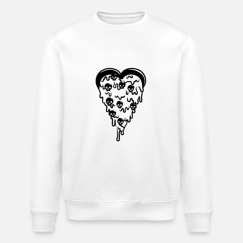 Pizza der Totenköpfe - Stanley/Stella Unisex Bio-Sweatshirt ROLLER - Weiß