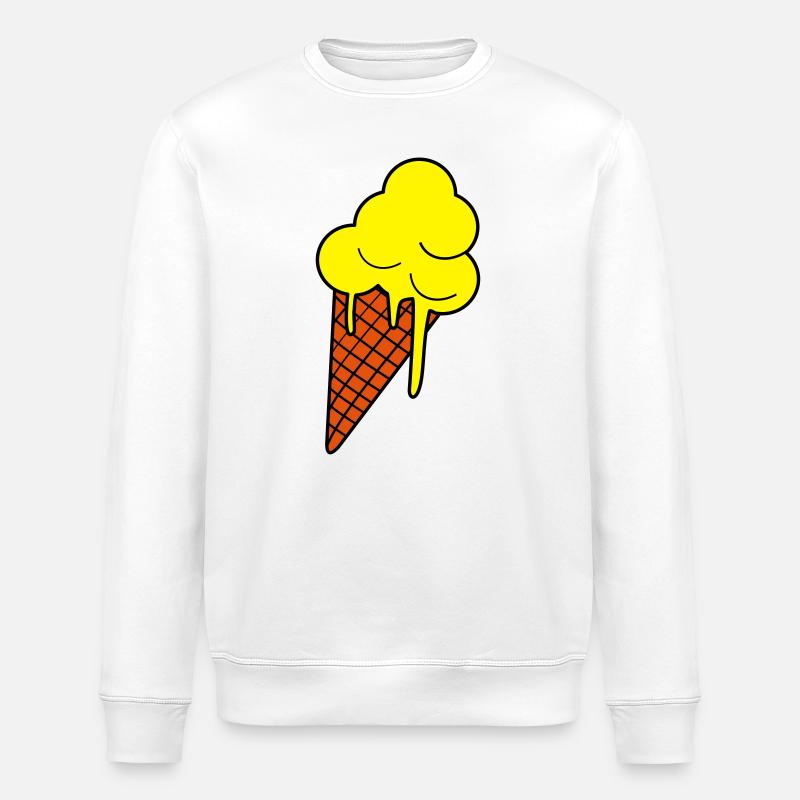 Schmelzendes Eis  Pop Art - Stanley/Stella Unisex Bio-Sweatshirt ROLLER - Weiß