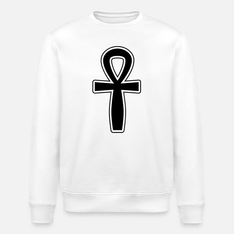 Symbole Ankh - Sweat bio ROLLER Stanley/Stella Unisexe - blanc