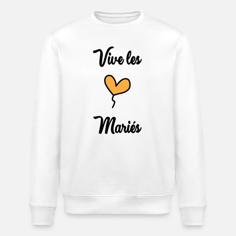 VIVE LES MARIES - Sweat bio ROLLER Stanley/Stella Unisexe - blanc