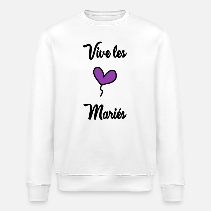 VIVE LES MARIES - Sweat bio ROLLER Stanley/Stella Unisexe - blanc