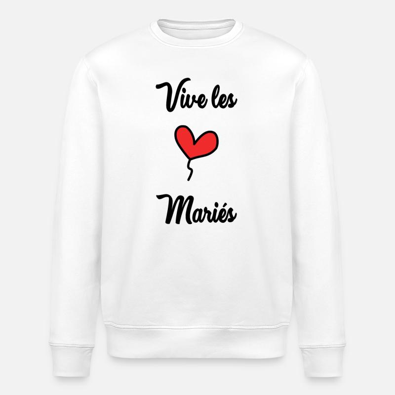 VIVE LES MARIES - Sweat bio ROLLER Stanley/Stella Unisexe - blanc