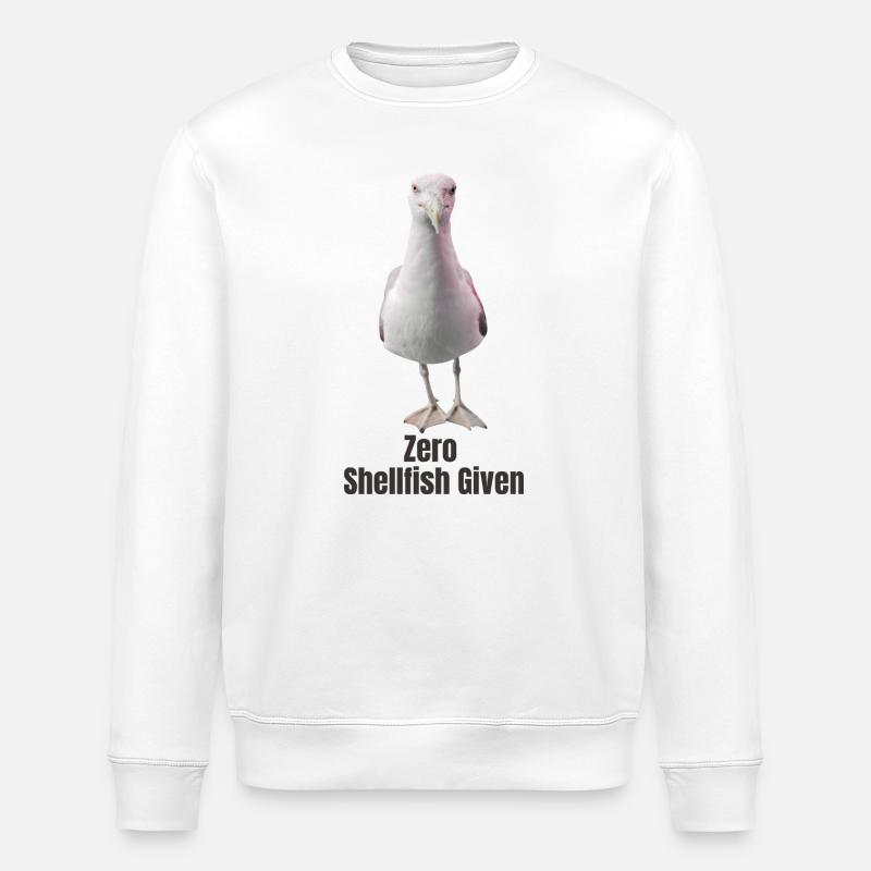 Abstrakte Möwe mit farbigen Akzenten - Stanley/Stella Unisex Bio-Sweatshirt ROLLER - Weiß