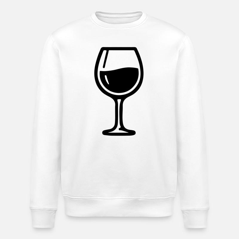 Weinglas Symbol Wein - Stanley/Stella Unisex Bio-Sweatshirt ROLLER - Weiß