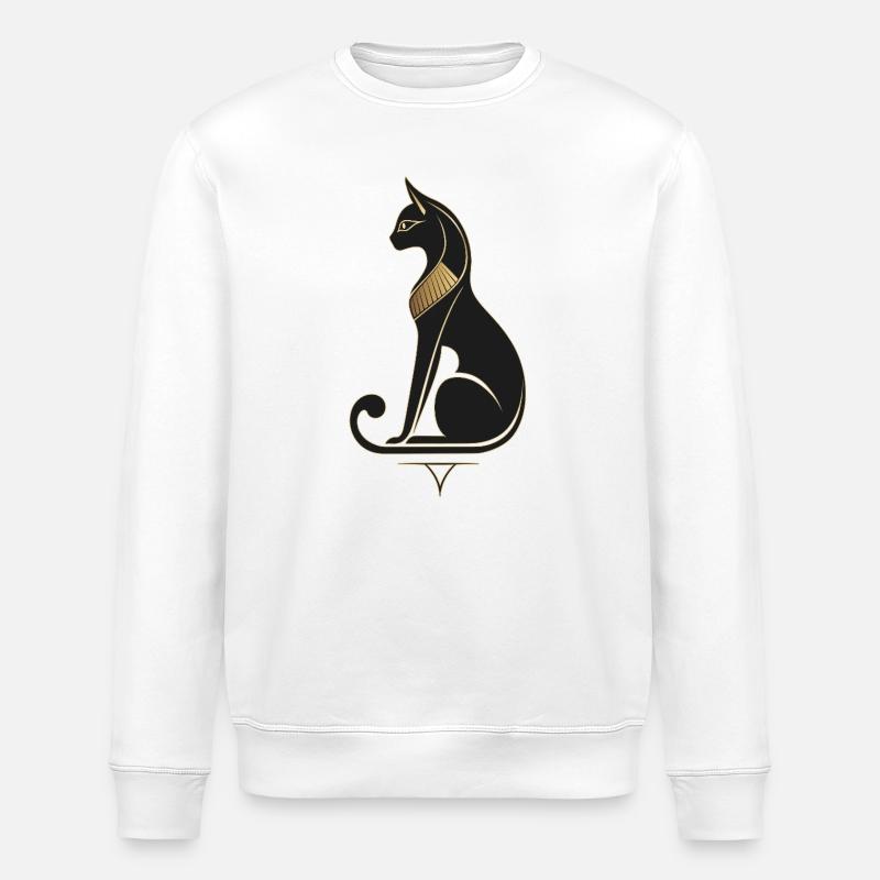 Chat égyptien - Sweat bio ROLLER Stanley/Stella Unisexe - blanc