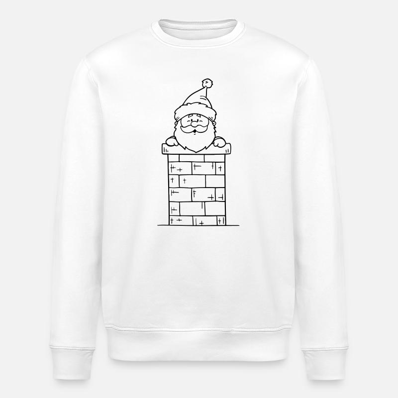 Cheminée du Père Noël - Sweat bio ROLLER Stanley/Stella Unisexe - blanc