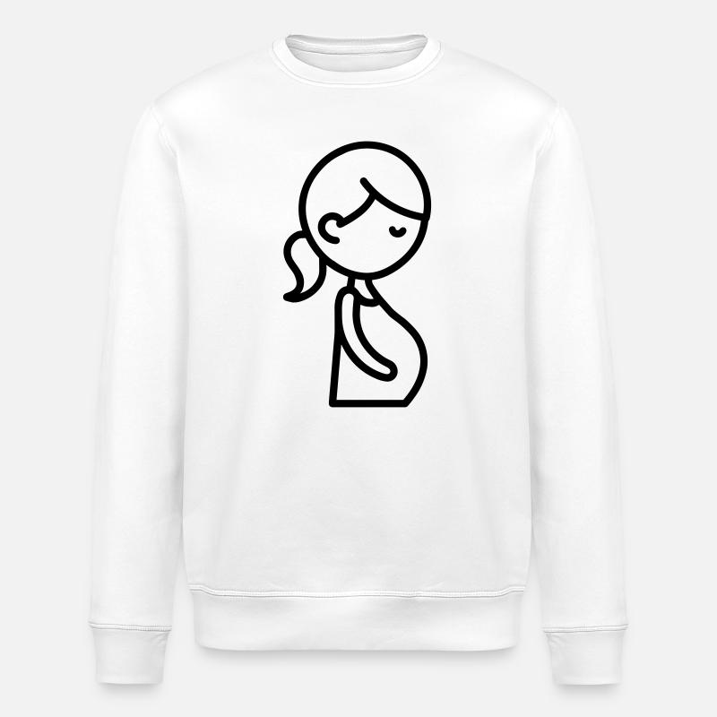 femme enceinte - Sweat bio ROLLER Stanley/Stella Unisexe - blanc