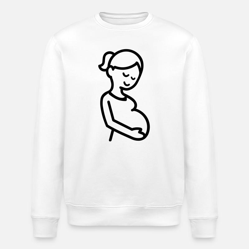 femme enceinte - Sweat bio ROLLER Stanley/Stella Unisexe - blanc
