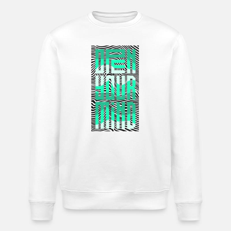 Open Your Mind - Stanley/Stella ROLLER Unisex Organic Sweatshirt - white